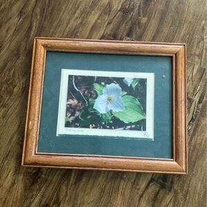 Wooden Frame with Floral Artwork